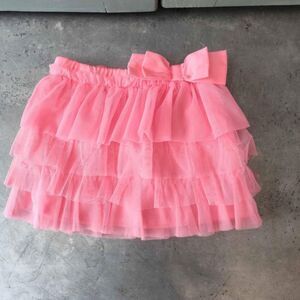 Just One You made by Carter's Neon Pink Ruffle Tulle Skirt With Bow 9 Months